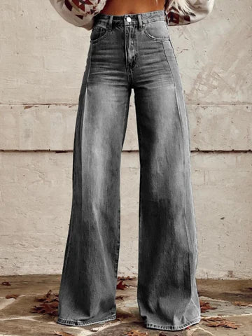 Luna | Weite Hose mit Blumendruck | Boho Chic | Weicher Stoff