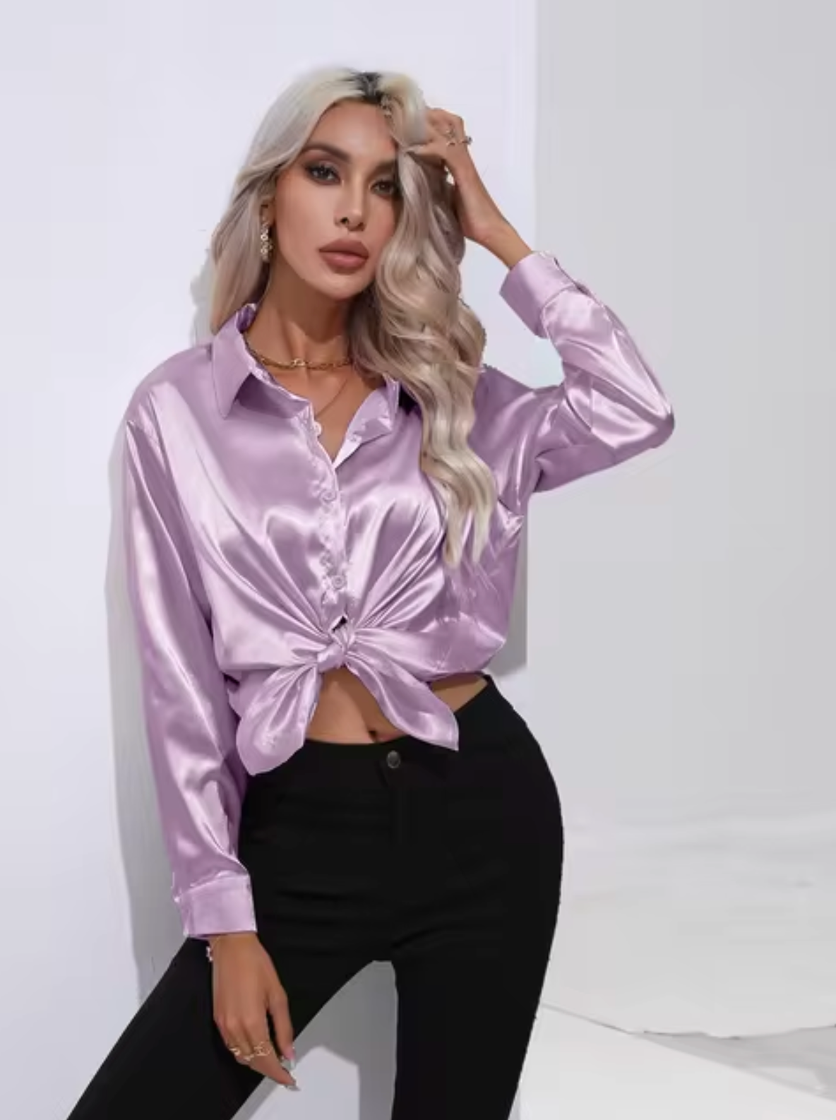 Eline | Luxus-Bluse mit langen Ärmeln