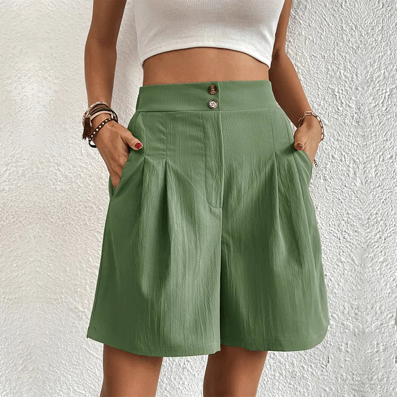 Shorts für Damen - modisch - hohe Taille, leicht, atmungsactive - ideal für den Sommer
