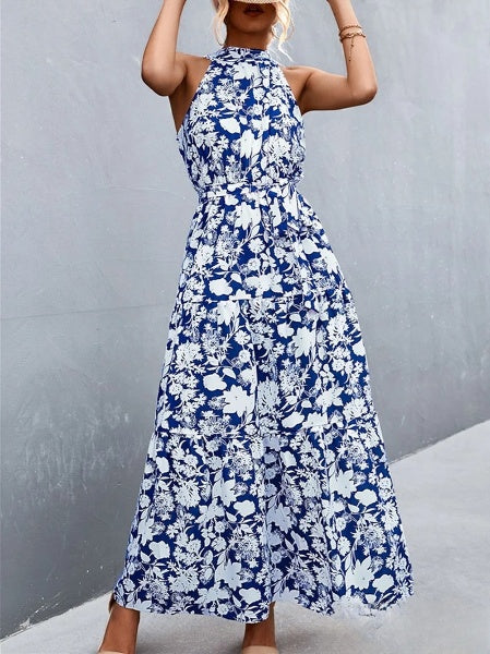 Aviana - Träger-Jumpsuit-Kleid mit Rüschen und Tupfen-Print, Bestseller