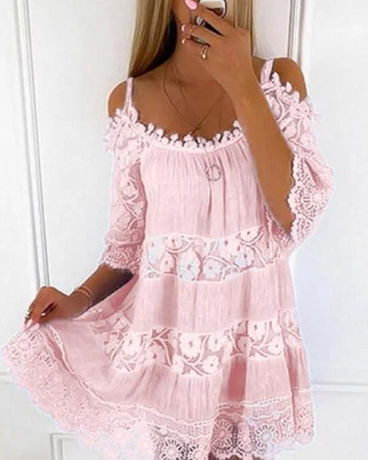 Carter - Lässiges trägerloses Spitzenkleid