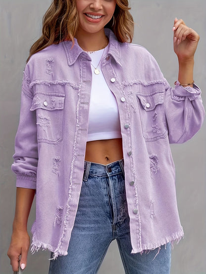 Übergroßes Denim-Overshirt für Frauen