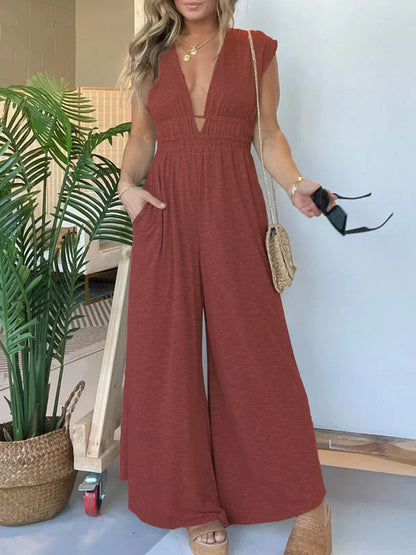 Marie - Bequemer Jumpsuit mit V-Ausschnitt