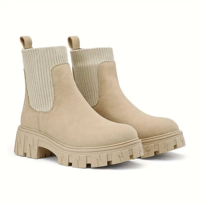 Chelsea-Stiefel mit Plateau
