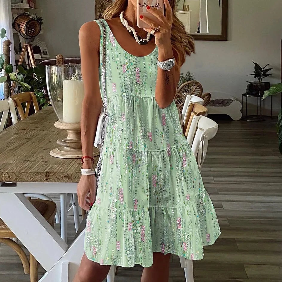 Elsie - Ärmelloses Kleid mit Blumenmuster für Frauen