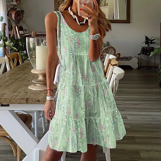Elsie - Ärmelloses Kleid mit Blumenmuster für Frauen