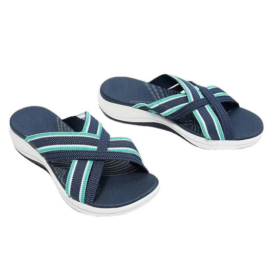 Valentina® | Damen Plateausandalen mit Gummizug