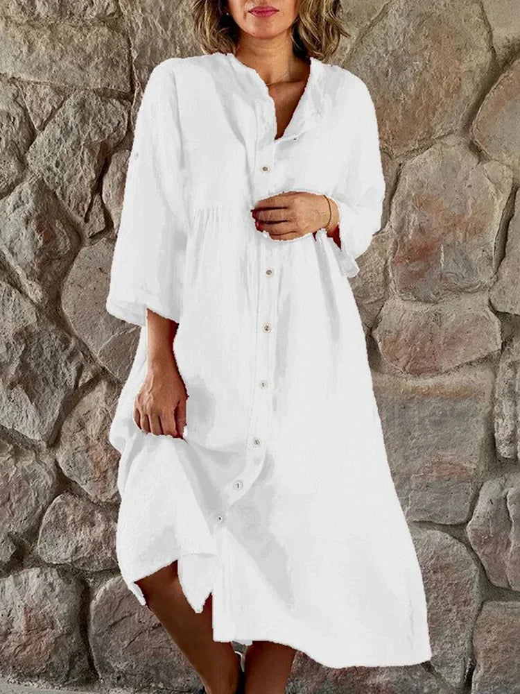 Chaya - Kleid aus Baumwolle und Leinen