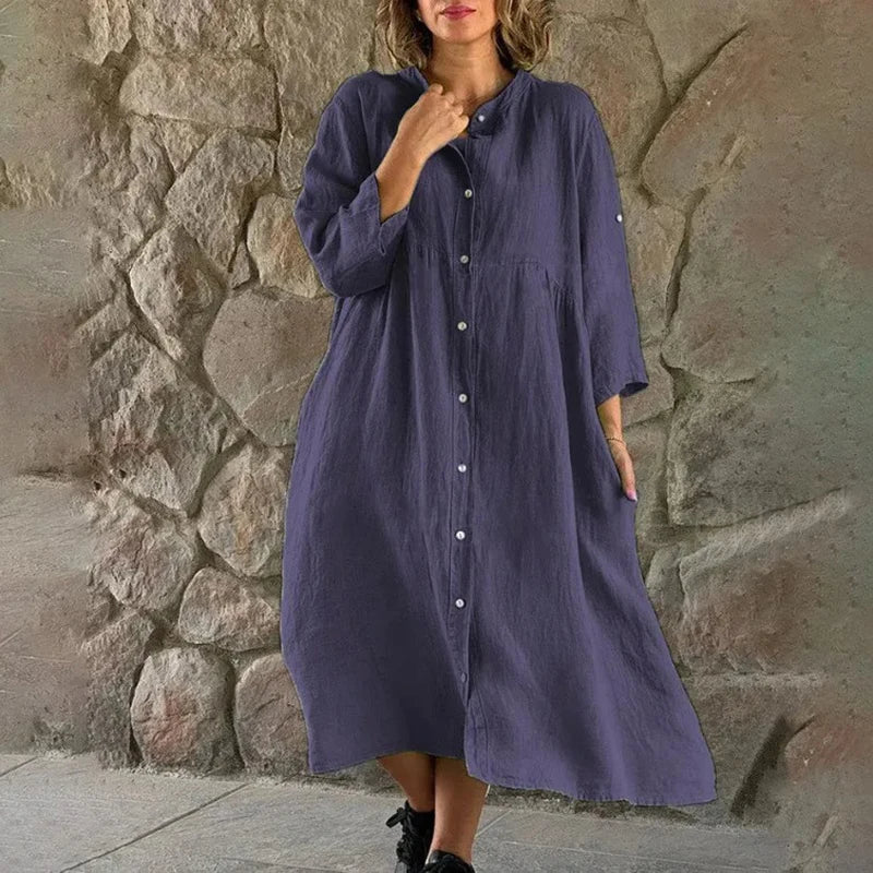 Chaya - Kleid aus Baumwolle und Leinen