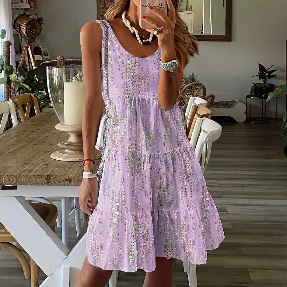 Elsie - Ärmelloses Kleid mit Blumenmuster für Frauen