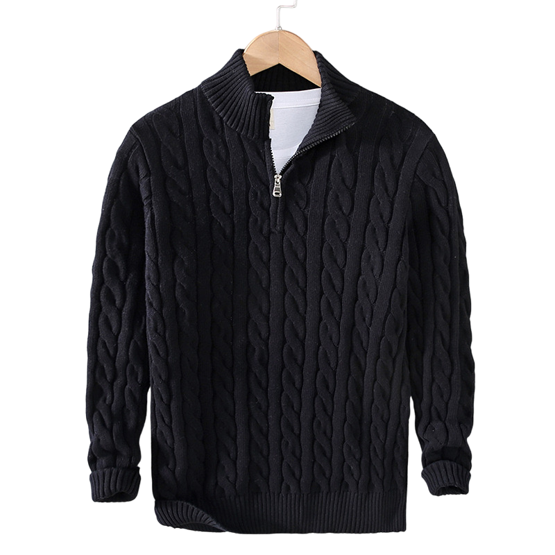 Lorentis™ | Luxuriöser Strickpullover mit modernem Reißverschluss