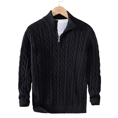 Lorentis™ | Luxuriöser Strickpullover mit modernem Reißverschluss