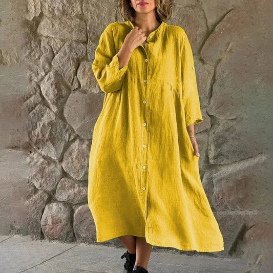 Chaya - Kleid aus Baumwolle und Leinen