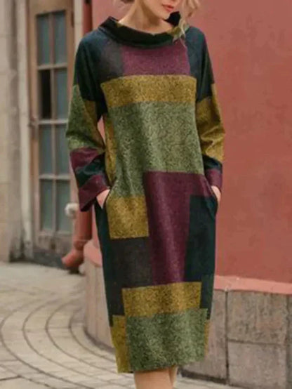 Pearl - Weites, mittellanges Kleid im Vintage-Look