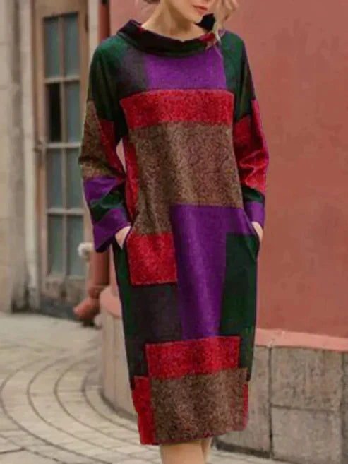 Pearl - Weites, mittellanges Kleid im Vintage-Look