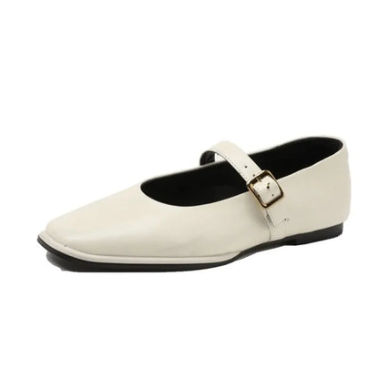 Elfrida | Hochwertige flache Schuhe in Karreeform
