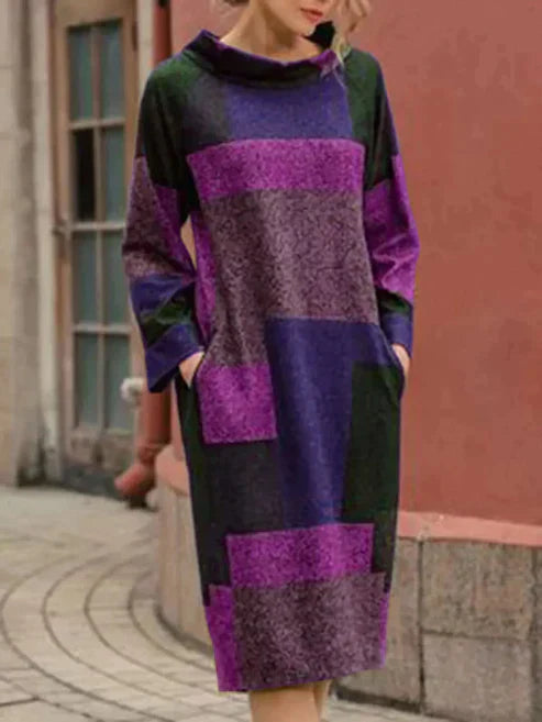 Pearl - Weites, mittellanges Kleid im Vintage-Look