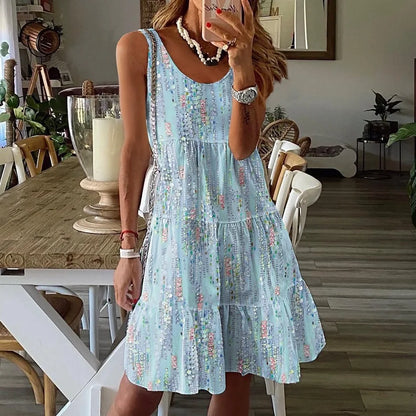 Elsie - Ärmelloses Kleid mit Blumenmuster für Frauen