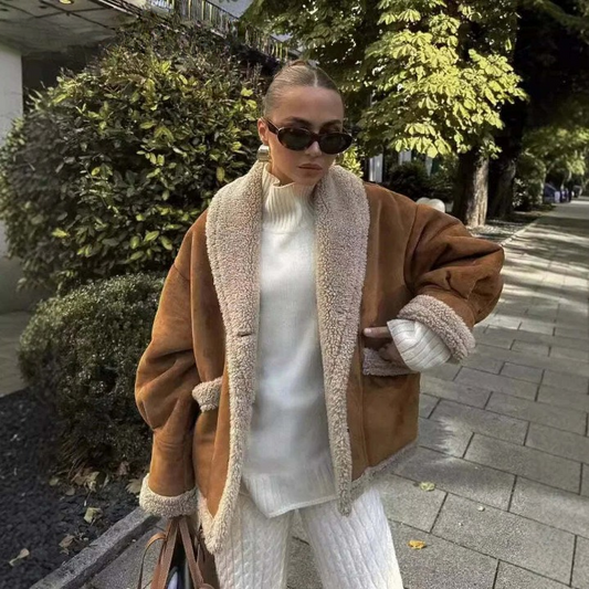 Dicke warme Jacke | Braun - Ideal für kalte Tage