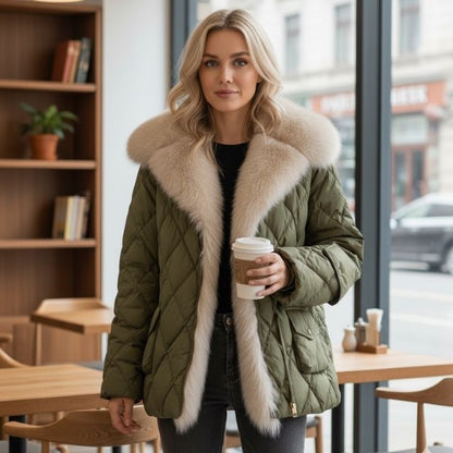 Adeline | Warme Damenjacke mit schickem Entendaunenfutter