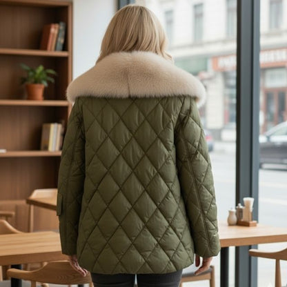 Adeline | Warme Damenjacke mit schickem Entendaunenfutter
