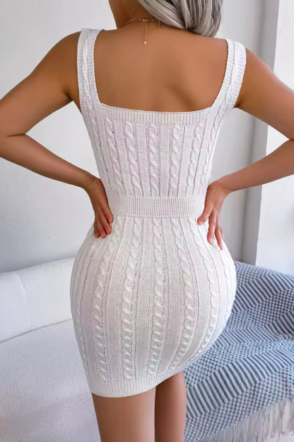 Adelise | Ärmelloses Kleid mit Twist-Taille und Hüftrock