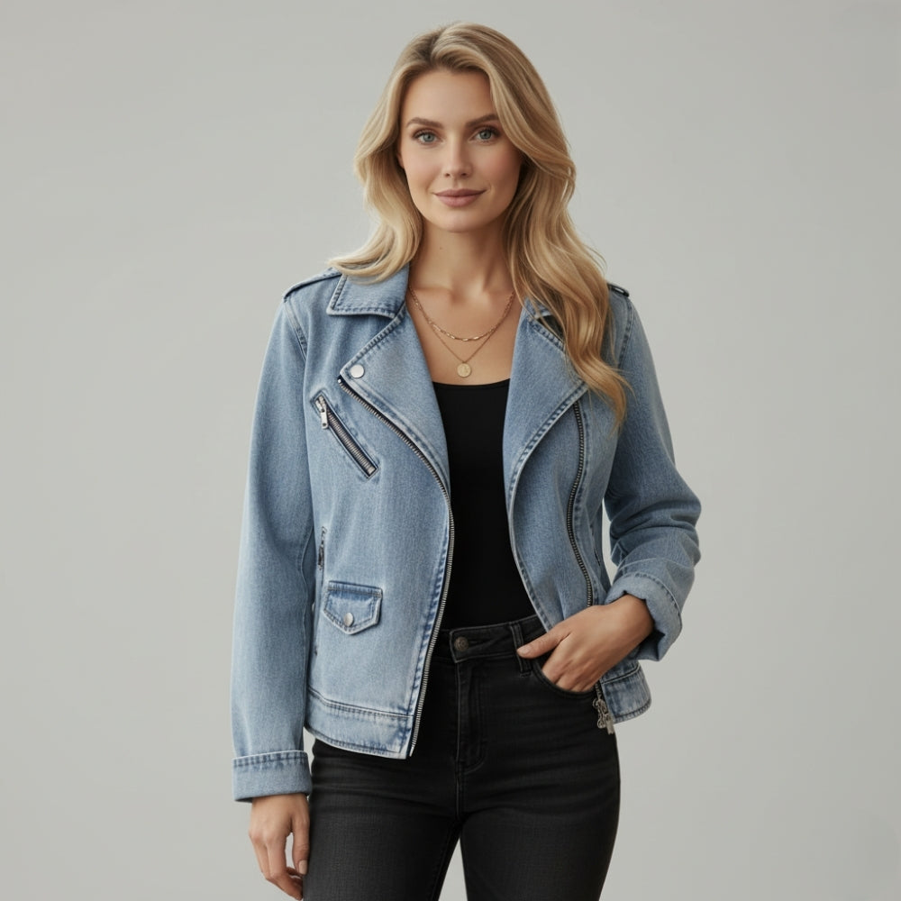 Aerin | Schicke und bequeme Damenjacke aus verwaschenem Denim