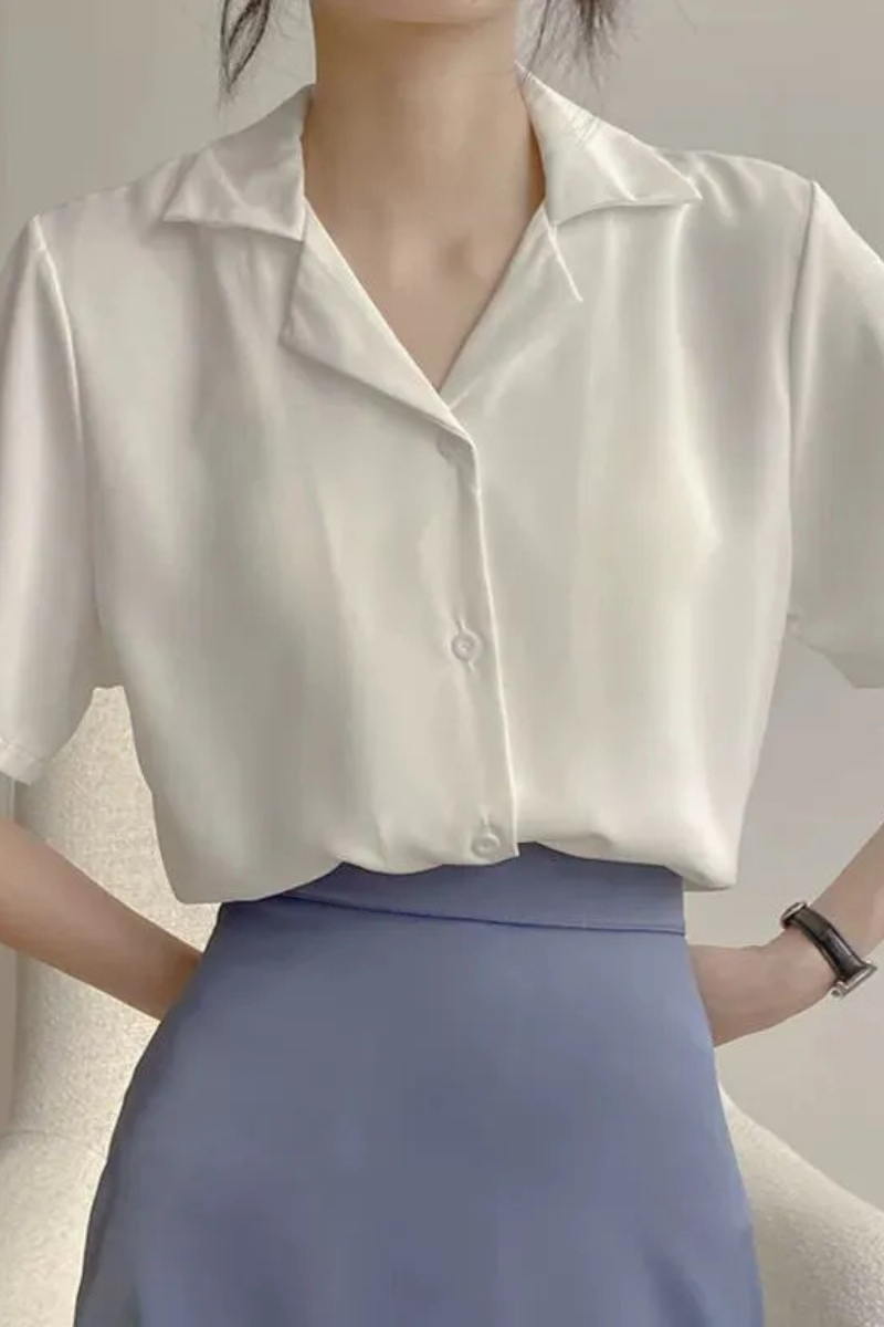 Ailani | Frauen Weißes Chiffonhemd