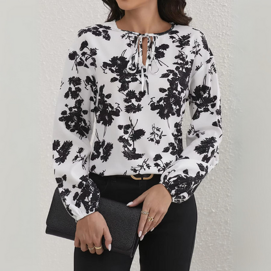 Althaia - Elegante geblümte Bluse