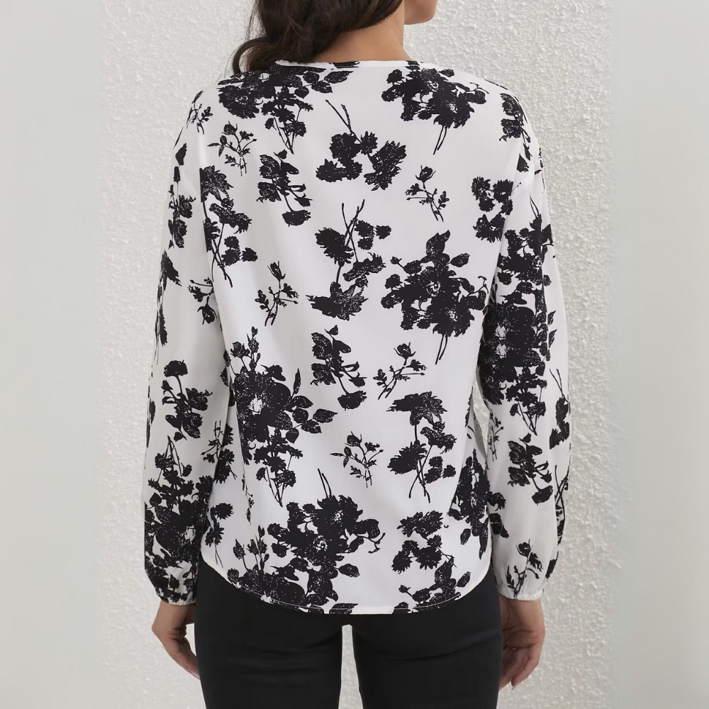 Althaia - Elegante geblümte Bluse