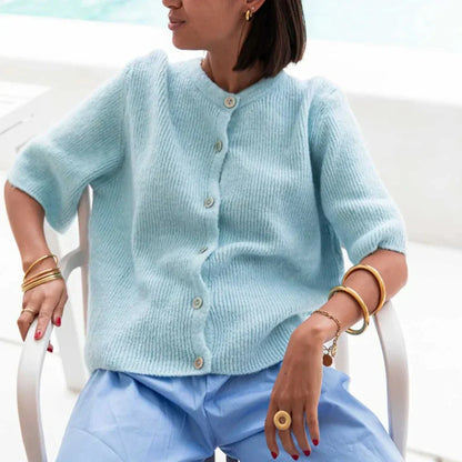Kurze Damen-Strickjacke