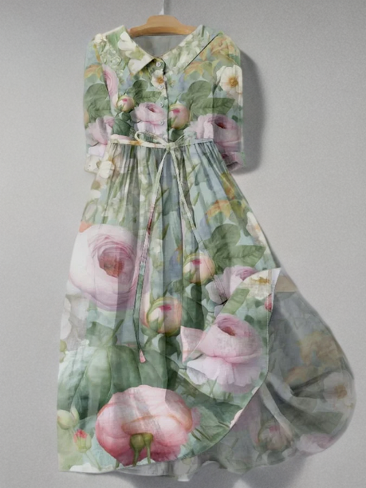 Anisa - Spitzenkleid mit Blumendruck
