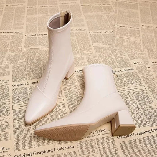 Stiefeletten mit dicken Absätzen für Frauen - Kaydence