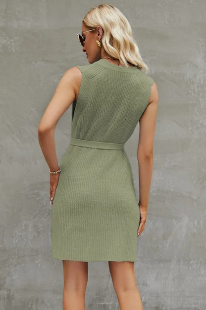 Anwen | Rundhalsausschnitt Ärmelloses Kleid