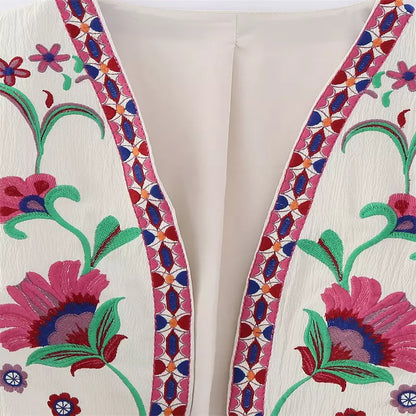Flora | Schicke und bequeme Damenweste mit Blumenmuster
