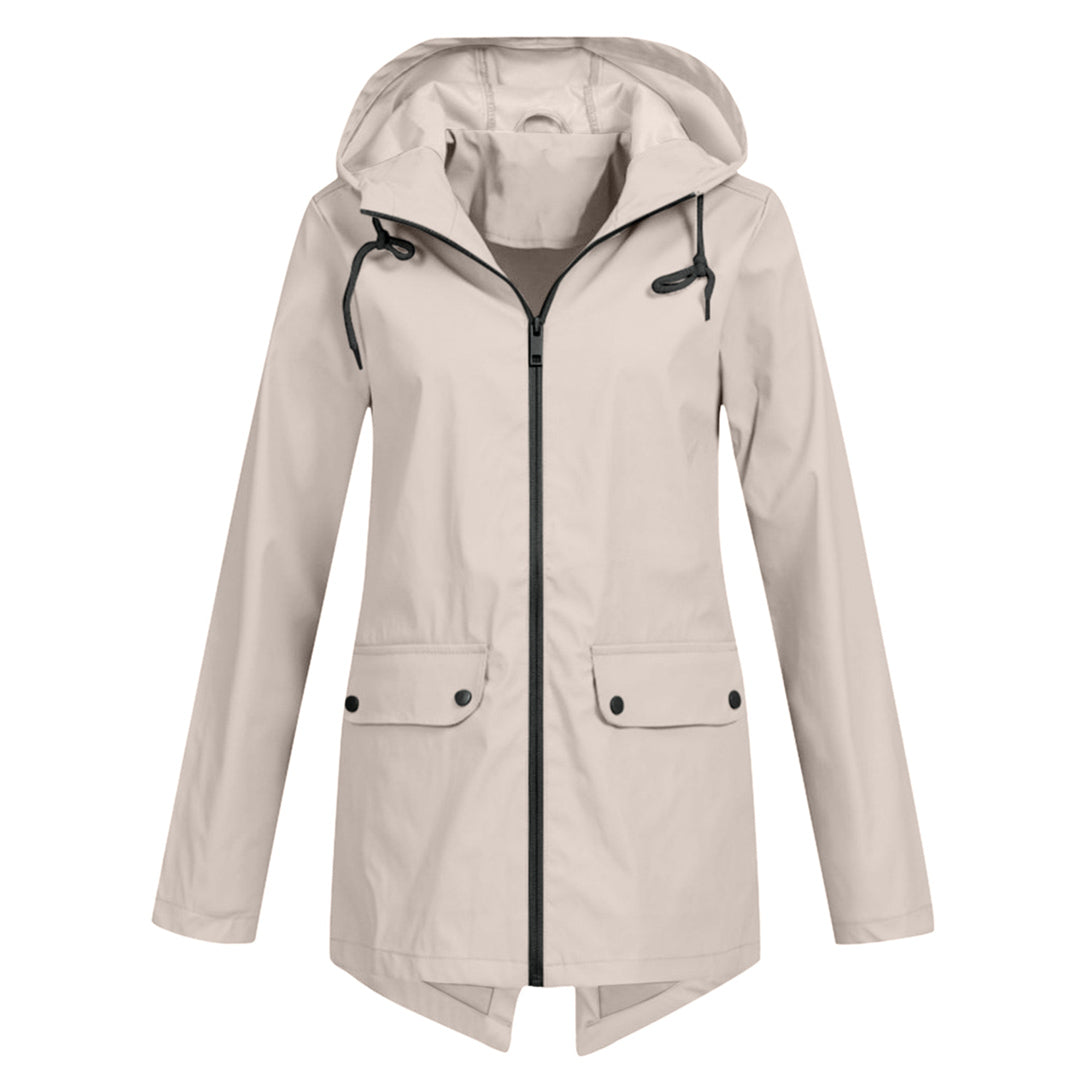 Fleur - Eleganter Damenmantel aus glattem Stoff