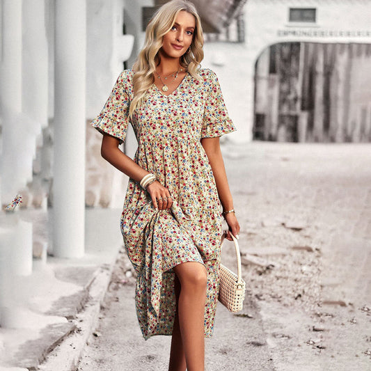 Elegantes florales Minikleid für Frauen