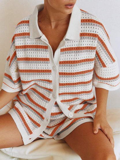 Damenset - Trendy - Kurzärmeliges Oberteil und passende Hose - perfekt für warme Tage
