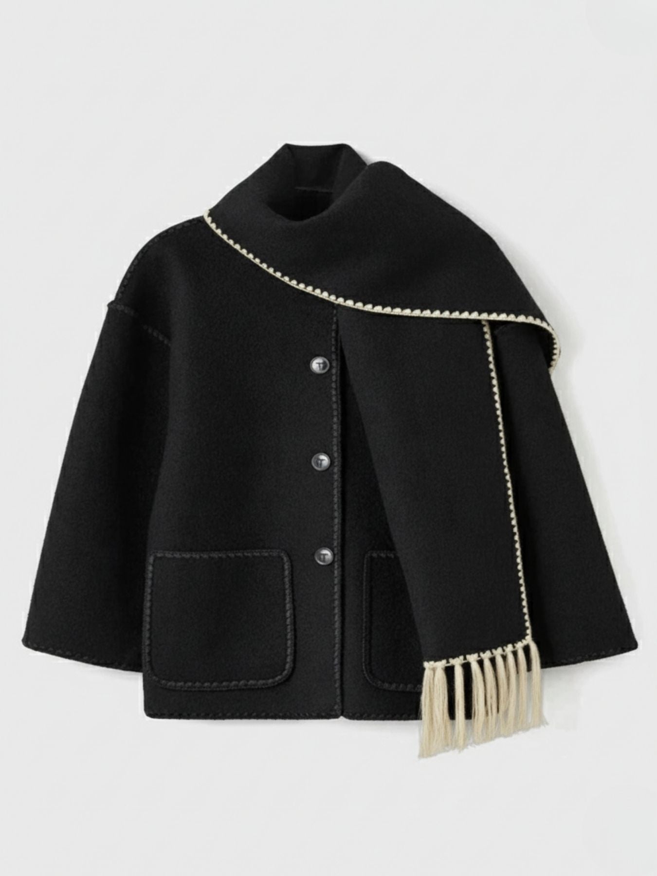 Atidu | Festliche Damenjacke mit schickem und bequemem Schal