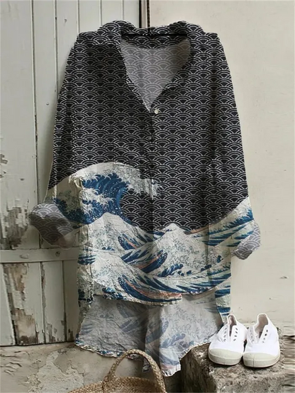 Austrea - Japanisches kurzärmeliges Freizeitkleid im Matrosenstil