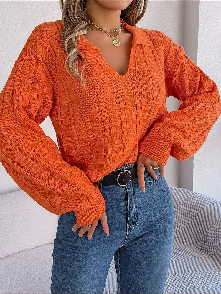Sophia - Lässiger Strickpullover für Frauen
