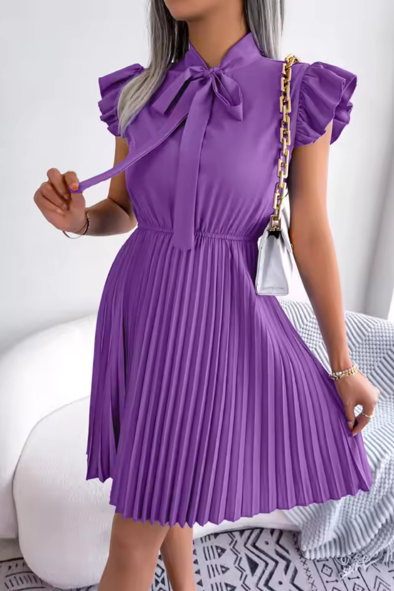 Ava | Sommer Elegantes Kleid mit hoher Taille und großen Falten