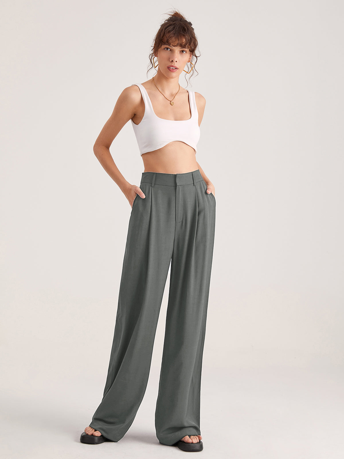 Mia - Oversize-Freizeithose mit hoher Taille