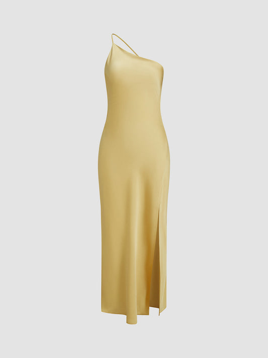 Langes Abendkleid mit Schlitz hinten und Schlitz vorne