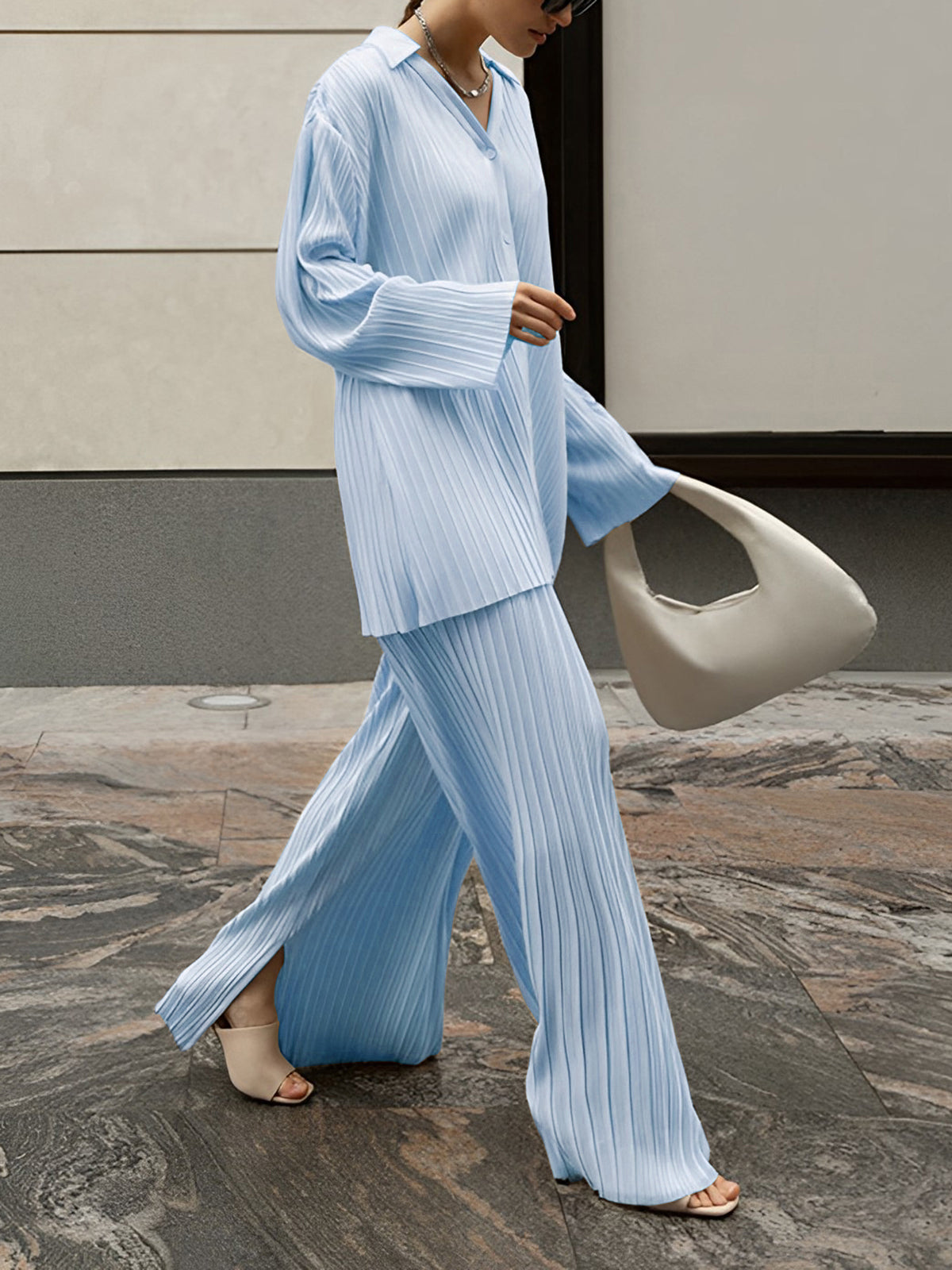 Übergroßes Freizeit-Set/Outfit | Plissee-Taschen 2-teilig