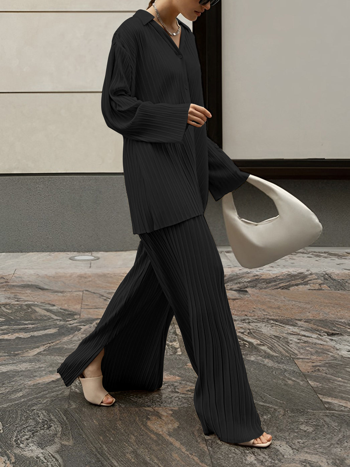 Übergroßes Freizeit-Set/Outfit | Plissee-Taschen 2-teilig