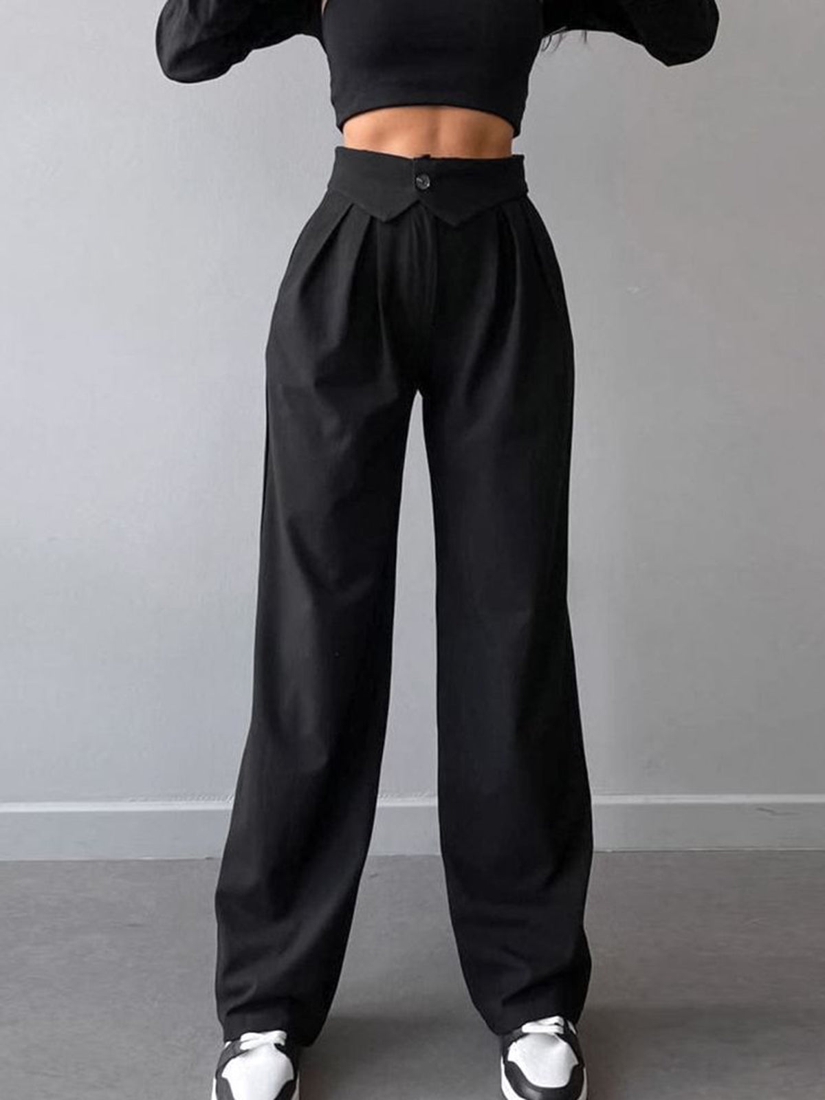 Trendige knöchelfarbene Hose für Damen