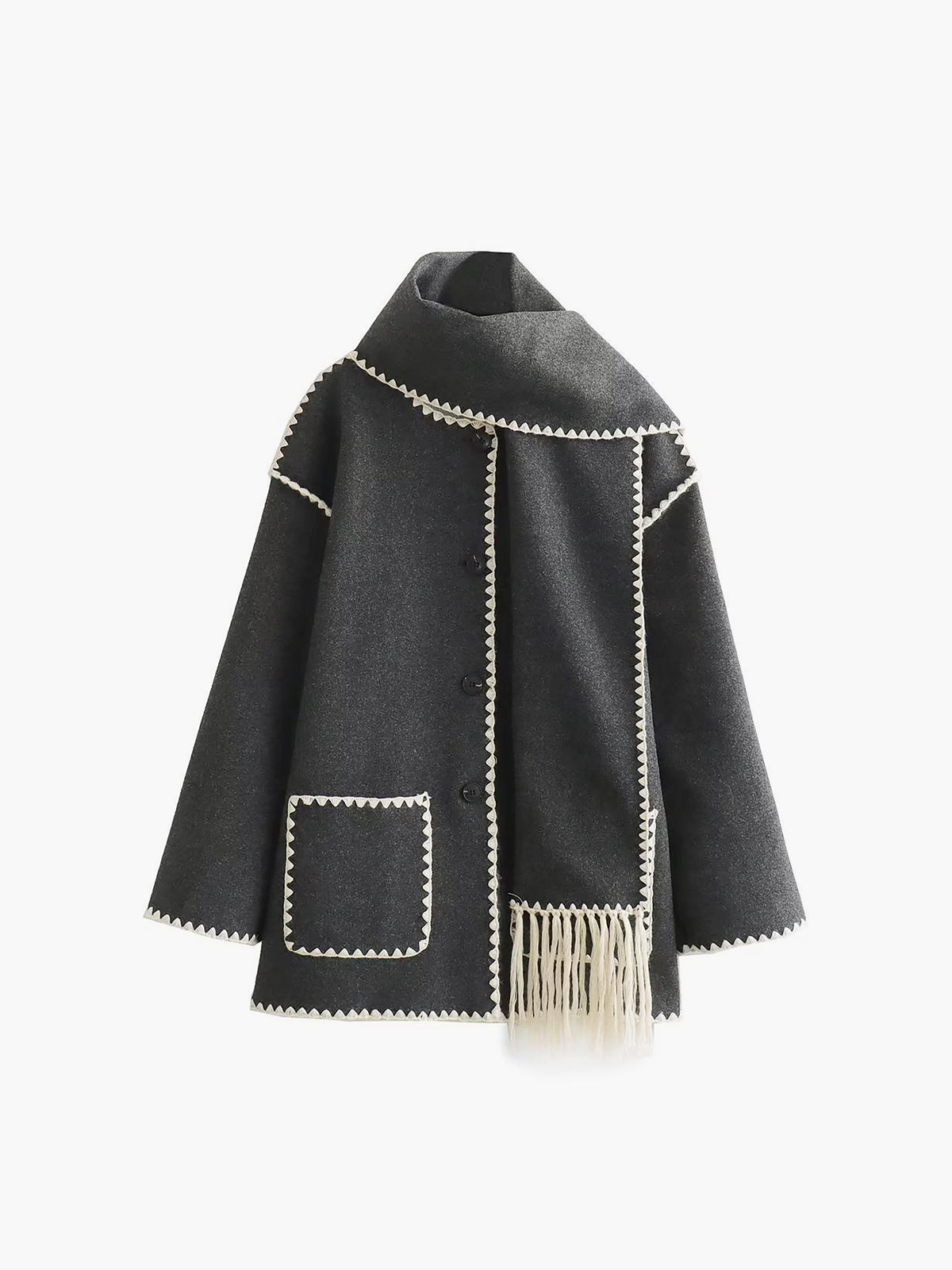 Kontrastbesatz | Jack/Jersey mit Schal