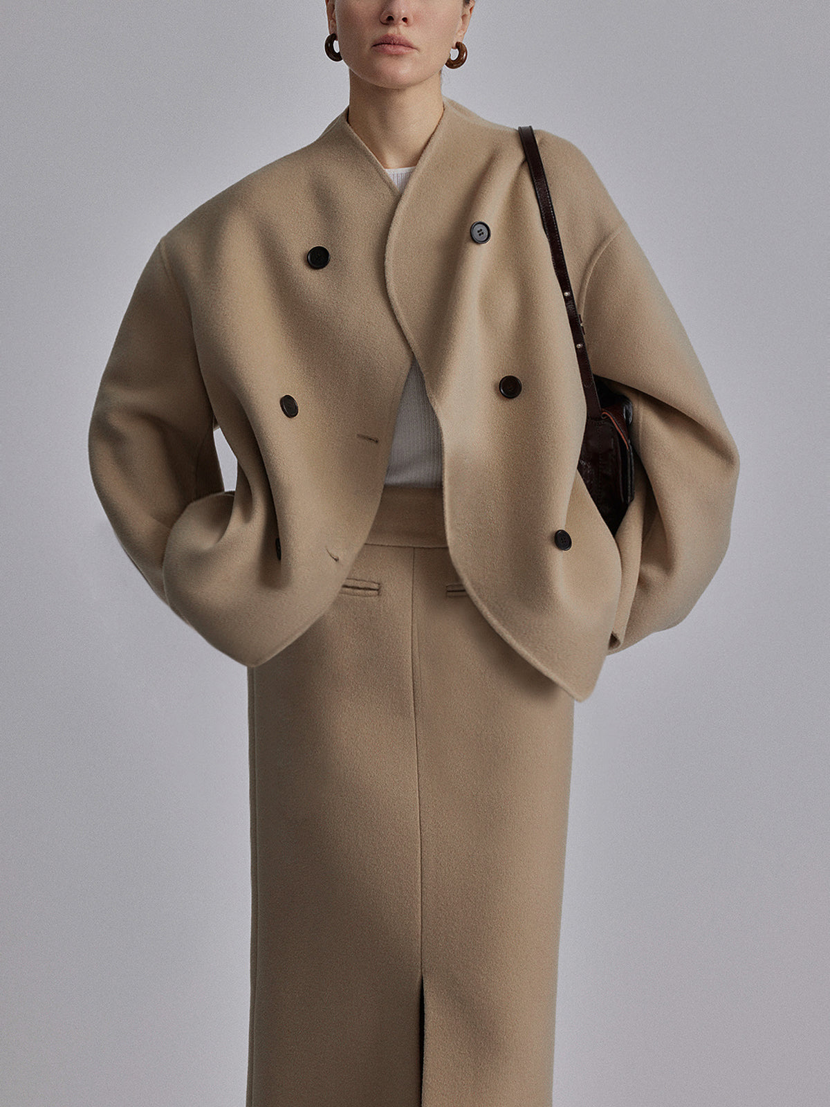 Übergroße Button-Down-Jacke