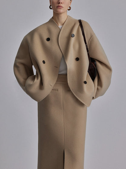 Übergroße Button-Down-Jacke